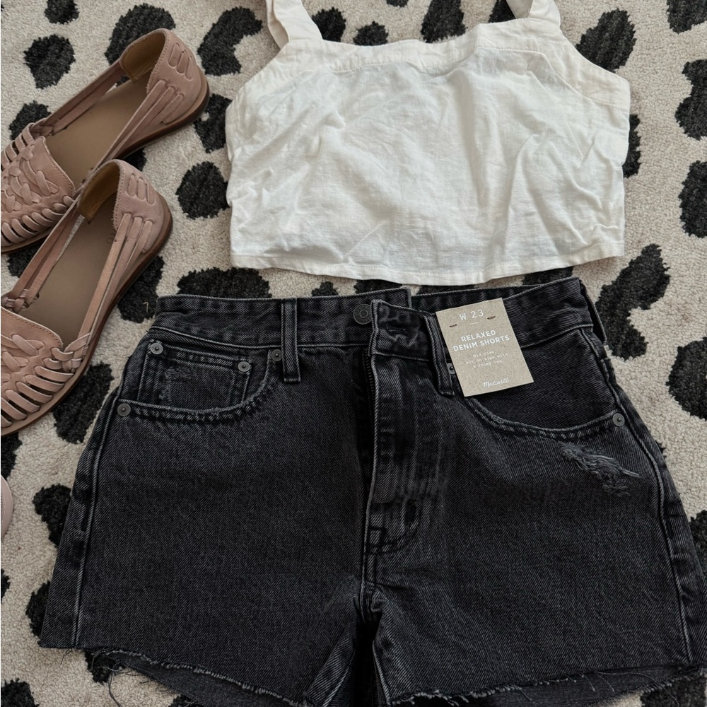 Madewell Black Denim Shorts
